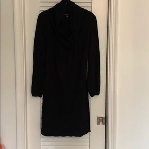 Banana Republic long-sleeved cowl neck black dress